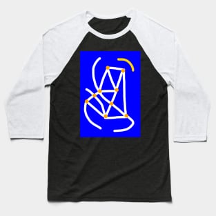 Abstract in Blue Baseball T-Shirt